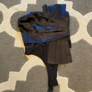 Black strapless body suit